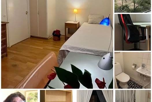 Möblerat rum i Kållered nära tåg